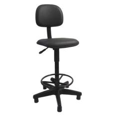 Cadeira Gold secretária caixa corano preto