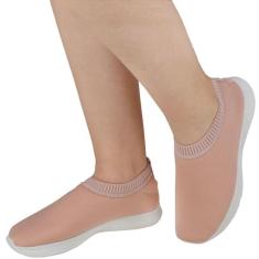 Tênis Meia Calce Fácil Confortável - NadaSanta, Rose, 38