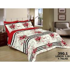 Jogo De Cama Casal Box Premium 3pçs Estampado - Bertoche & Rodrigues, 