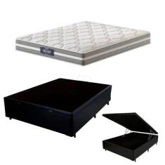 Cama Box C/ Baú Viúva + Colchão Mola Ensacada Probel Vegas Springs Com