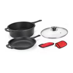 Conjunto Caçarola E Frigideira Multiuso De Ferro Fundido - Rig Fundido