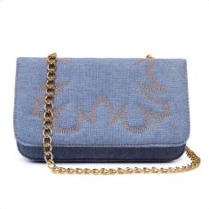 Bolsa Feminina Clutch Pequena Ana Castela Boiadeira Alça Corrente Fest