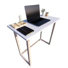 Mesa Computador Notebook Escrivaninha Home Office Moderno Branco - Tec