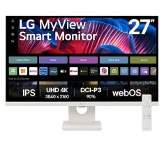 Monitor LG MyView Smart  27SR73U-W Tela IPS 4K 27", WebOS, ThinQ Home, Air Play, Screen Share, Bluetooth - 27SR73U-W