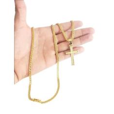 Cordão Banhado A Ouro 18K Grumet 5Mm Com Pingente Super Luxo - Mk Jóia