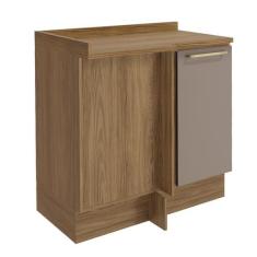 Balcão de Canto com Tampo Botanic 1 PT Fendi e Nogueira - Kappesberg