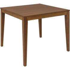 Mesa De Madeira Tramontina London Quadrada Em Tauarí Amêndoa 4 Lugares 80cm