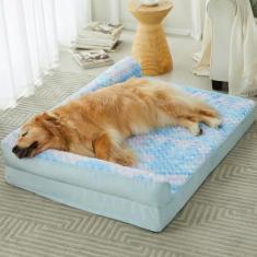 BFPETHOME Camas ortopédicas para cães grandes - Sofá-cama impermeável para cães com capa lavável removível, cama grande para animais de estimação com forro impermeável e fundo antiderrapante, cama