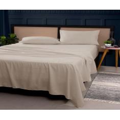 Lençol Solteiro Avulso 400 Fios Micropercal - Out Casa, CAQUI