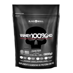 Whey 100% Hd - 900G Refil Baunilha, Black Skull