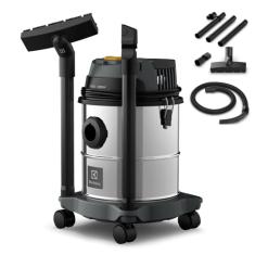 Electrolux Aspirador água pó função sopro compacto liquidos quimicos inox 1800W 12L total 8,5L util protetor termico GT12i 220V