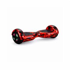 Hoverboard Skate Elétrico 6.5" com Led e Bluetooth Original Brinovar (Vermelho Fogo)