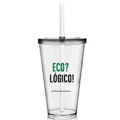 Kit 6 Copos com Tampa e Canudo Eco Eco-Logico