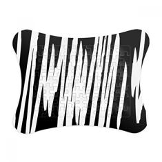 Moldura de quebra-cabeça com textura de linhas irregulares com pincel, ornamento de jogos de quebra-cabeça