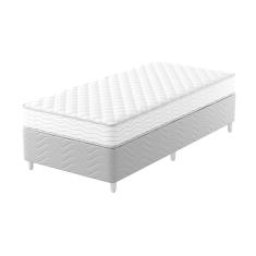 cama box com colchão solteirão howie espuma d45 (17x96x203) branco e cinza