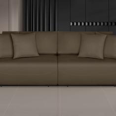 Sofá Netuno - Retrátil / Reclinável 240 Cm Veludo Marrom