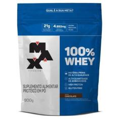 100% Whey - Refil (900g) Max Titanium, Chocolate