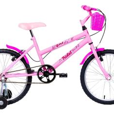 Bicicleta Aro 20 Infantil Mtb Girl com Roda Lateral Rosa