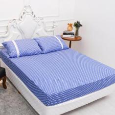 Jogo Lençol Casal Estampado Elástico Malha 100% Algodão - Meta Mark, B