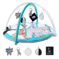 Tapete de atividades Baby Play Gym EAPFCT com 5 brinquedos para 0 a 12 meses