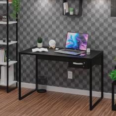 Mesa Para Escritório Escrivaninha Diretor Estilo Industrial 120cm com Gaveta