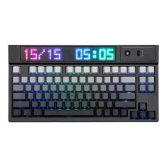 Teclado para jogos sem fio epomaker DynaTab 75X com LED rgb