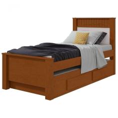 Cama Solteiro Bibox 2 Gavetas Athenas - Lopas Frassino/off White