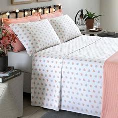 Jogo de cama Casal Queen 4 peças 150 fios 100% Algodão Dohler