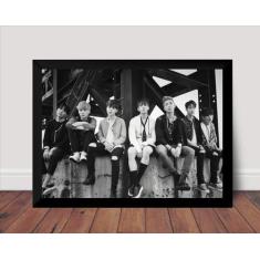 Quadro Poster Com Moldura Bts Kpop Fotografico Boy Band
