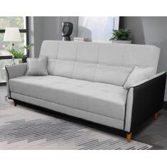 Sofá Cama Sérvia 2,00m Cinza Linho Rústico - King House