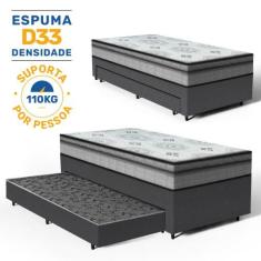 Cama Box com Colchão de Espuma D33 Pillow In Anjos Ortosleep Auxiliar 
