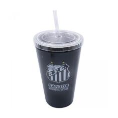Copo Plástico Canudo 500 Ml - Santos - Mileno