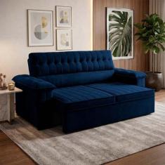 Sofá Retrátil Reclinável 2 lugares com molas 1,50m Quantum Suede Velut