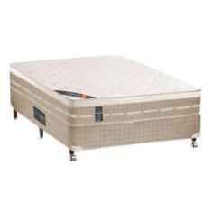 Cama Box + Colchão Castor Casal Premium One Face Tecnopedic 138x188x57cm