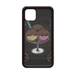 Três bolas de sorvete de chocolate doce para iPhone 11 Pro Max capa para Apple Mobile Case