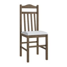 Conjunto 2 Cadeiras de Madeira 500 Móveis Canção - Ameixa Negra/ Branco
