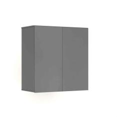 Armário Aéreo 2 Portas Suspenso Para Quarto Cozinha Sala Cinza - Rede Móveis