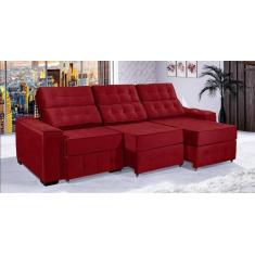 Sofá Retrátil e Reclinável 2,90m ESTILO ESTOFADOS - PARIS 3 módulos co