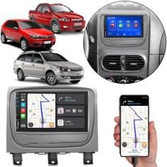 Kit Multimídia Carplay Palio Siena Strada 7 Pol MP5 Touch-screen + Câm