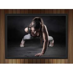 Quadro Decorativo Fitness Academias Pilates Decorações Com Moldura - V