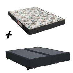 Cama Box Bipartido Casal + Colchão Portobel Veneza D33 60x138x188