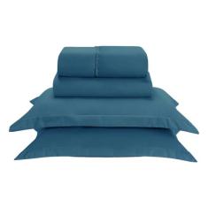 Jogo de Lençol Basic Aba Americana Percal 300 fios Casal 4 Peças - Iv 