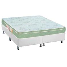 Cama Box King: Colchão Espuma Castor D33 Sleep Max + Base Crc Courano White(193X203)