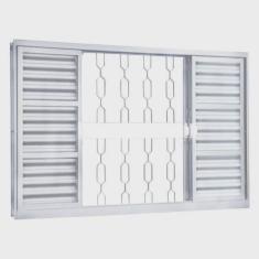 Janela de Aço Veneziana de Correr 100x200cm 6 Folhas Minas Sul mgm
