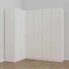 Guarda Roupa Modulado de Canto 6 Portas 3 Peças Hera Cabecasa Madeiram