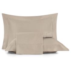 Jogo de Cama Queen Altenburg 4 peças Cetim de Tencel Marrom