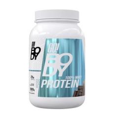 100% Whey Protein (900G) Go Body Suplementos - Morango
