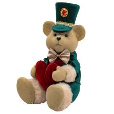 Boneco Natalino Decorativo Urso Com Cartola Sentado 32cm