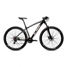 Bicicleta Aro 29 Ksw 24v Acera, Freio Hidraulico, Trava E K7 - Preto-prata - 21&quot;
