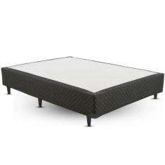 Cama Box Cosmopolita Casal Padrão Cinza - Rajado 138x188, 138x188